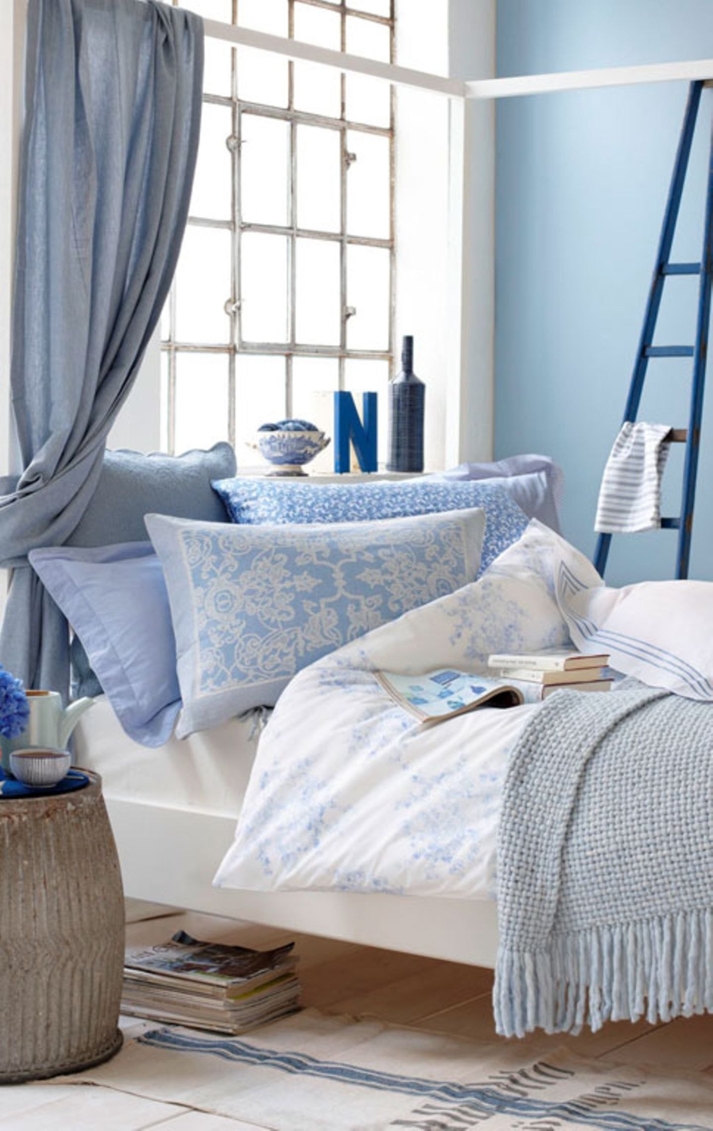 Romantisches Himmelblau Fürs Schlafzimmer - [Schöner Wohnen] inside Schlafzimmer Farbe Hellblau